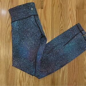Lululemon Athletica Wunder Under Strive Mermaid Galaxy Leggings